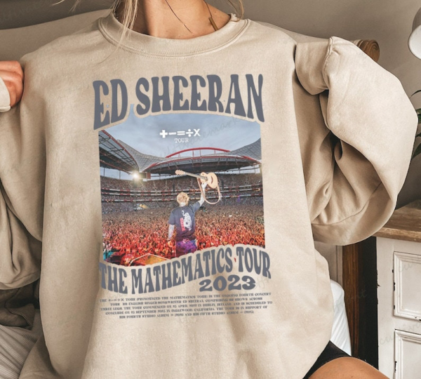 Vintage Ed Sheeran The Mathematics Tour Shirt, 2023 Ed Sheeran Tour Shirt, Ed Sheeran Vintage Gift for Fans