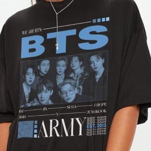 Vintage BTS Shirt, BTS Unisex Kpop Shirt, Vintage Style Korean Pop Sweatshirts T-Shirt Hoodie