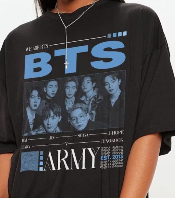 Vintage BTS Shirt, BTS Unisex Kpop Shirt, Vintage Style Korean Pop Sweatshirts T-Shirt Hoodie