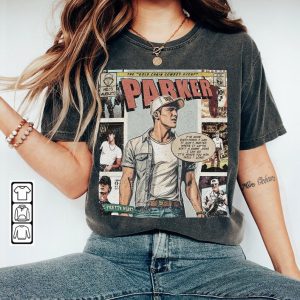 Parker Mccollum Comic Shirt, 90S Vintage Merch Book Art Gold Chain Cowboy Album World Tour Tickey 2023 Graphic Tee Gift