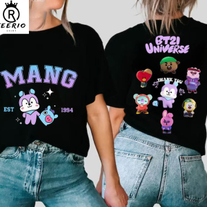 BT21 Mang T-shit, Inside Mang Shirt, Hoseok Shirt, BT21 All Characters, Cooky Koya RJ Shooky Mang Chimmy Tata Cooky Van Shirt