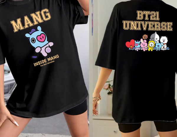 Bt21 Mang Cute Shirt, Bt21 All Characters Sweater Tee Tops