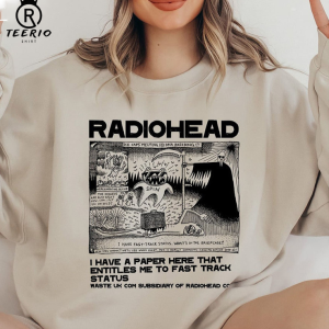 Radiohead Shirt Vintage, 90s Style Music Band T-Shirt