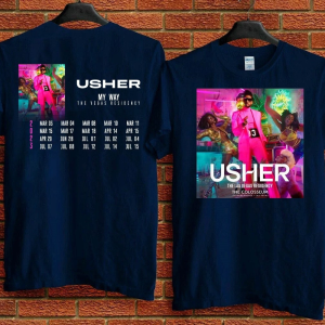 Usher My Way The Vegas Residency Tour 2023 T-Shirt, Usher Tour 2023 T-Shirt, Usher RnB Music Concert T-Shirt, 2023 Music Tour Shirt Gifts.