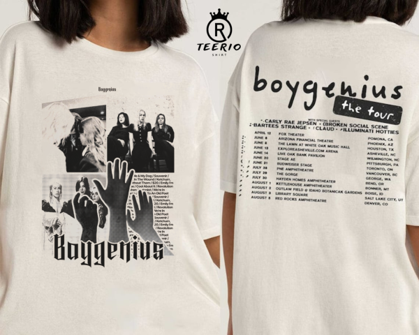 Boygenius Merch Sweatshirt Hoodie The Record Indie Rock Music Tour 2023 Phoebe Bridgers Julien Baker Lucy Dacus 20 dollars Tooth Tracklist