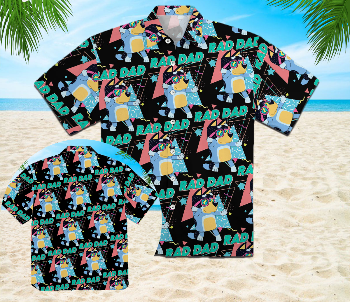 Bluey Hawaiian Shirt, Bluey Hawaiian Dad Life Family Shirt US Size