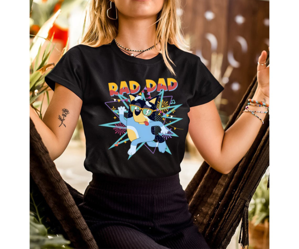 Bluey Rad Dad T Shirt, Bluey and Bandit T Shirt, Birthday Gift, Bandit Shirt, Bluey Dad Shirt, Bluey Rad Dad Shirt, Bluey Family Shirt