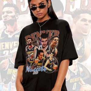 Vintage Denver Nuggets Basketball Shirt, Nikola Jokic, Jamal Murray, Michael Porter Jr, Aaron Gordon Team Shirt , Classic 90s Graphic Tee, Unisex, Vintage Bootleg, Retro