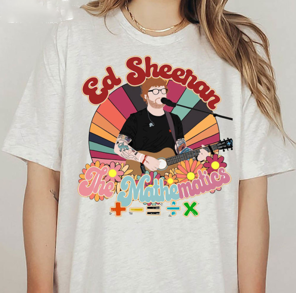 Vintage Ed Sheeran The Mathematics Tour Shirt, 2023 Ed Sheeran Tour Shirt, Ed Sheeran Vintage Gift for Fans