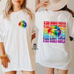 Kiss More Girls Shirt, LGBTQIA+ Pride Shirt, Pride Month Shirt, Gay Rights Gift, Funny Lesbian Shirt, LGBTQIA+ Supporter Shirt