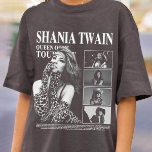 Vintage Shania Twain Shirt, Queen Of Me Tour Short Sleeve Unisex T-shirt