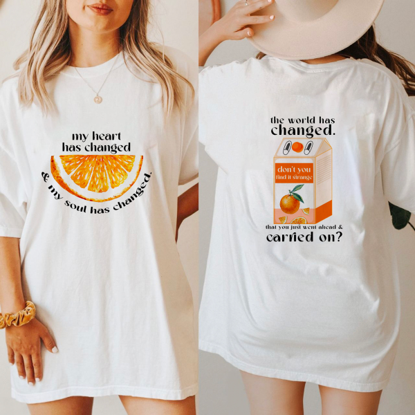 Noah Kahan The World Has Changed Shirt  / Orange Juice Unisex Sweatshirt / Orange Juice Unisex Hoodie / Noah Kahan