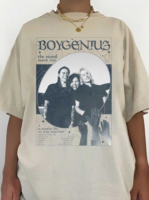 Boygenius The Record Merch Sweatshirt Hoodie Indie Rock Music Tour 2023 Phoebe Bridgers Julien Baker Lucy Dacus 20 dollars Tooth Tracklist