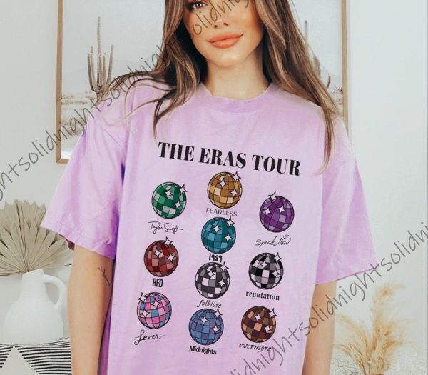 Comfort Colors The Eras Tour Tshirts, Disco Ball Shirt, Taylor Eras Tour 2023 Shirt, Swiftie Fan Shirt.