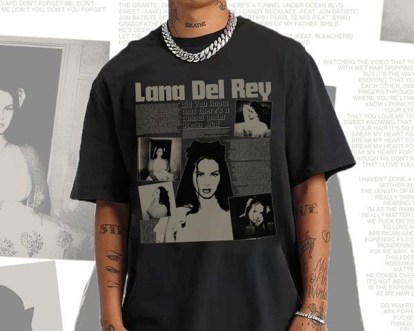 Lana Del Rey Did You Know That There’s A Tunnel Under Ocean Blvd Sweatshirt Hoodie Merch Honeymoon Graphic Tee Tracklist Vintage Retro Indie