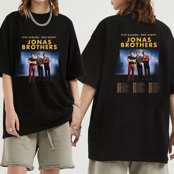 Jonas Brothers Five Albums One Night The Tour 2023 Shirt, Jonas Brothers Band Fan Shirt, Jonas Brothers 2023 Tour Shirt, Jonas Brothers Fan