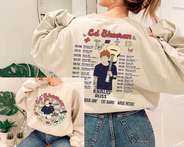 Retro Ed Sheeran 2 Side Shirt, Ed Sheeran 2023 Tour Date Shirt, 2023 Ed SheeRan Mathematics America Tour Shirt, Ed Sheeran Tour 2023 Tshirt