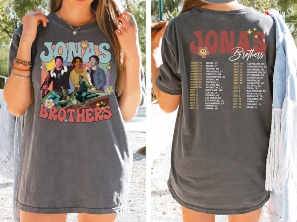 Retro Jonas Brothers Comfort Colors® Shirt, Joe Jonas Double sided shirt, Jonas Brothers Tour Shirt, Jonas Retro 90’s Sweater