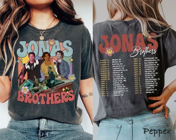 Retro Jonas Brothers Comfort Colors® Shirt, Joe Jonas Double sided shirt, Jonas Brothers Tour Shirt, Jonas Retro 90’s Sweater