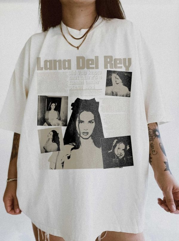 Lana Del Rey Did You Know That There’s A Tunnel Under Ocean Blvd Sweatshirt Hoodie Merch Honeymoon Graphic Tee Tracklist Vintage Retro Indie