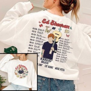 Retro Ed Sheeran 2 Side Shirt, Ed Sheeran 2023 Tour Date Shirt, 2023 Ed SheeRan Mathematics America Tour Shirt, Ed Sheeran Tour 2023 Tshirt