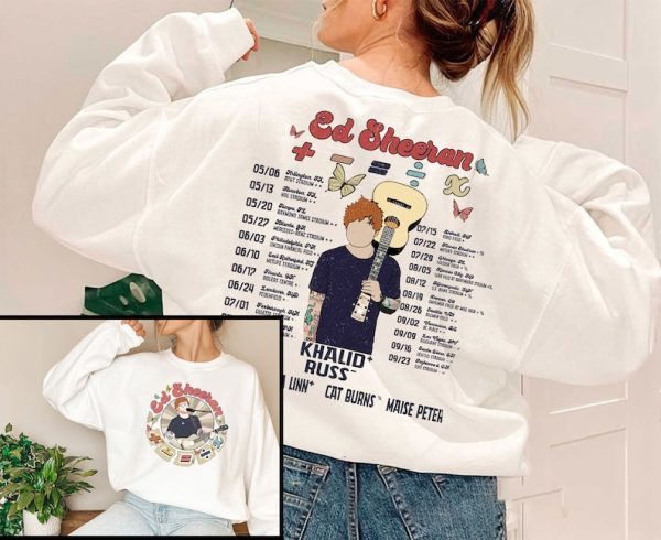 Retro Ed Sheeran 2 Side Shirt, Ed Sheeran 2023 Tour Date Shirt, 2023 Ed SheeRan Mathematics America Tour Shirt, Ed Sheeran Tour 2023 Tshirt