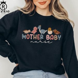 Mother Baby Nurse Sweatshirt, Mother Baby Cute Unisex T-shirt Crewneck