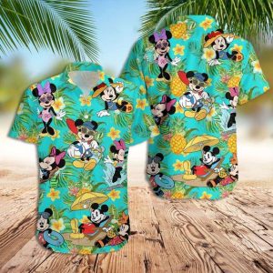 Mickey Mouse Hawaiian Shirt, Mickey Mouse Beach Shirt, Disney Summer Hawaiian Shirt, Mickey Mouse Unisex Hawaiian Shirt Plus Size