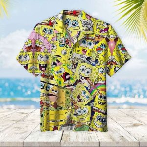 SpongeBob SquarePants Hawaiian Button Up Shirt