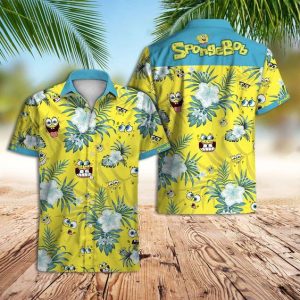 SpongeBob SquarePants Hawaiian Button Up Shirt