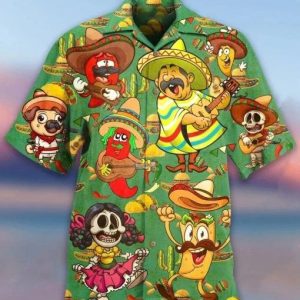 Funny Mexican Man Cinco De Mayo Hawaiian Shirt, Mexico Fiesta Hawaii Shirt, Fiesta Aloha Shirt, Cinco De Mayo Family, Tacos Music Band