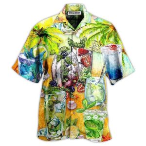 Cocktail And Fruit Hawaiian Shirt, Summer Shirt, Drinking Shirt, Cocktail Shirt, Gift For Summer, Beach Shirt