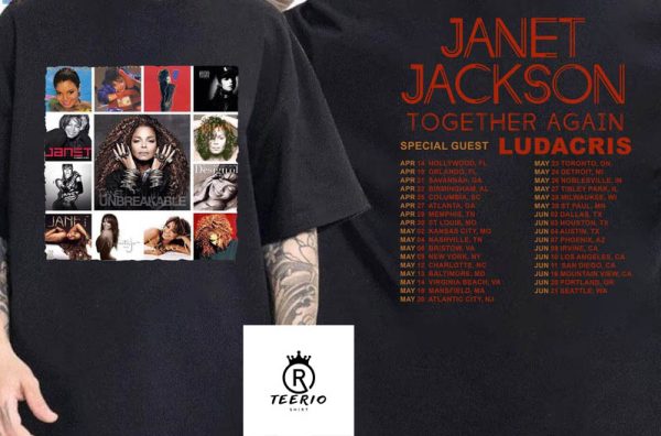 Janet Jackson Together Again Tour 2023 Shirt, Together Again Tour 2023 Tshirt, Music Tour 2023 Tshirt, Tour 2023 Shirt, Gift For Fan