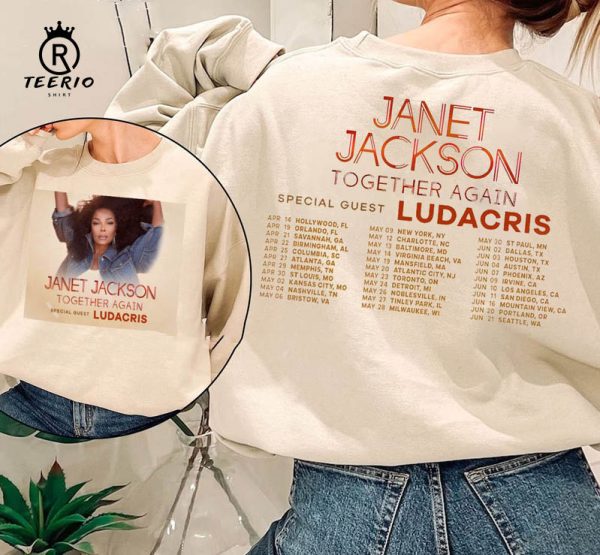 Janet Jackson Together Again Tour 2023 Shirt, Together Again Tour 2023 Tshirt, Music Tour 2023 Tshirt, Tour 2023 Shirt, Gift For Fan