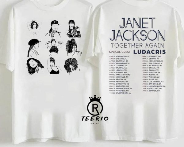 Janet Jackson Together Again Tour 2023 Shirt, Together Again Tour 2023 Tshirt, Music Tour 2023 Tshirt, Tour 2023 Shirt, Gift For Fan.