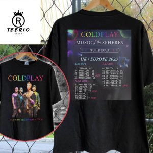 Coldplay World Tour Shirt, Music Of The Spheres Shirt, Coldplay Merch, Coldplaly Tour Clothing for Fans