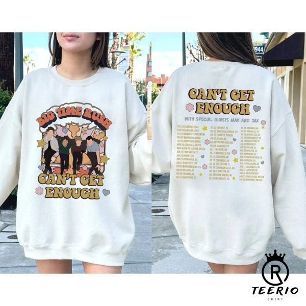 Retro Can’t Get Enough Tour Shirt, Big Time Rush Tour 2023 Shirt, BTR Gift for Fan, Gift for Music Lovers, Pop Music Tour Shirts