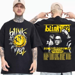 182 The World Tour 2023/2024 Shirt, Rock and Roll Concert Tshirt, Blink 182 Sweatshirt, Blink 182 Hoodie, Blink 182 Merch, Gifts For Fan