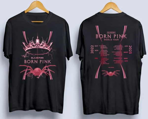 BlackPink Born Pink World Tour 2022-2023 Concert Black T-Shirt