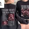 The Eras Tour Vintage Style Tshirt | Swiftie Gift | Flower Power |TOUR DATES on Back |Comfort Colors Tee