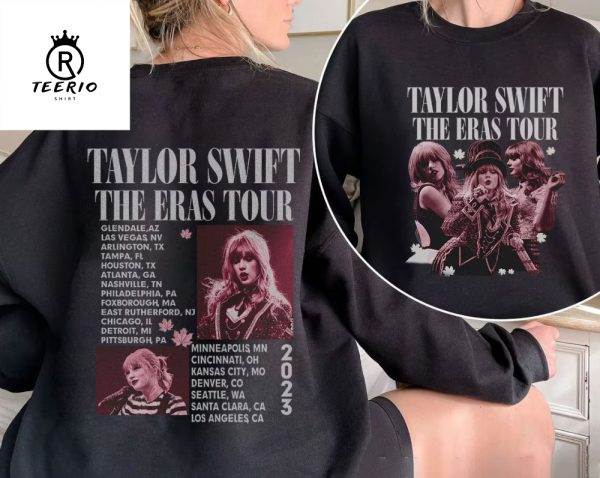 Taylor Swift The Eras Tour Shirt, Swiftie Merch T-Shirt, Back And Front Shirt, Swiftie Eras Tour, Taylor Swift Fan, Vintage Gift, TS Tshirt