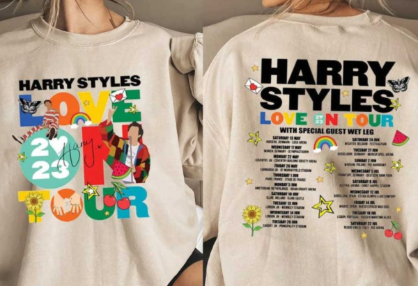 Love On Tour 2023 2 Sides Unisex Styles T-Shirt, Sweatshirt, Hoodie, Harry Love On Tour 2023,Harry Concert,Harry’s House Merch,Gifts For Fan