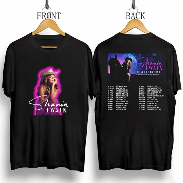 Shania Twain Queen Of Me Tour 2023 T-Shirt, Shania Twain Tour 2023 Shirt, Queen Of Me Tour Shirt, 2023 Music Tour Shirt, Shania Twain Tee