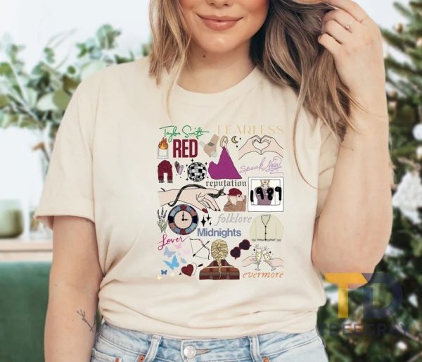 Vintage Taylor Swift Shirt, The Eras Tour Taylor Swift Merch shirt,The Eras Tour 2023,TS Eras Tour concert tee, Taylor Swift Albums T-Shirt