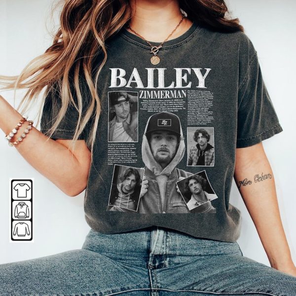 Bailey Zimmerman Music Shirt K1, Bailey Zimmerman Sweatshirt, Bailey Zimmerman Concert 2023 Retro Unisex Gift Bootleg Hoodie