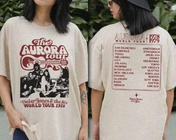 The Aura T-shirt, Journey Band Shirt Freedom Tour, Journey Anniversary, Journey Toto, Book Merch, Merch Aurora Tour Shirt, Daisy Jones Merch