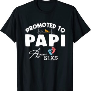 Promoted To Daddy Est. 2023 Shirt, Cute New Father Gift Sweatshirt, First Father’s Day Hoodie, Promoted To Papa T-shirt, Dad To Be 2023 Tee