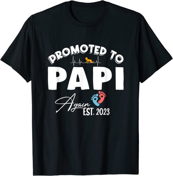 Promoted To Daddy Est. 2023 Shirt, Cute New Father Gift Sweatshirt, First Father’s Day Hoodie, Promoted To Papa T-shirt, Dad To Be 2023 Tee