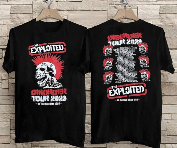 The Exploited Disorder Tour 2023 T-Shirt, The Exploited Band T-Shirt, 2023 The Exploited Shirt, 2023 Rock Tour Shirt, Music Concert Shirt