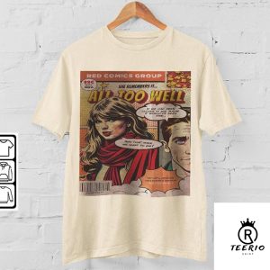 Taylor Swift Comic Shirt V2, Sweatshirt Merch All Too Well Vintage Comic Book Album Red Taylor Eras Tour 2023 Graphic Tee Unisex